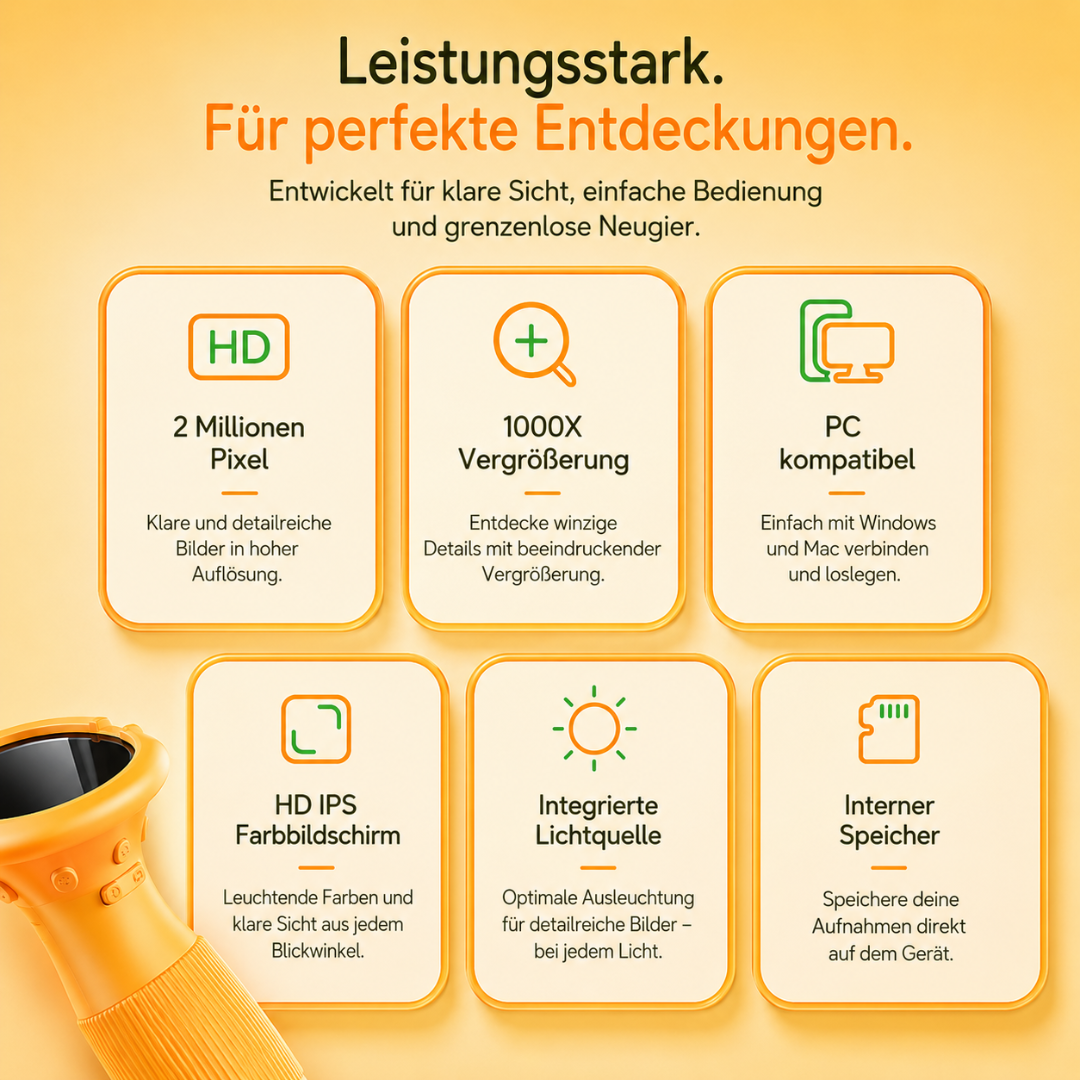 Digitale Mikroskop für kleine Entdecker